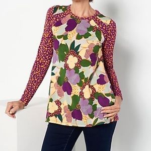 LOGO rayon 230 mixed print top